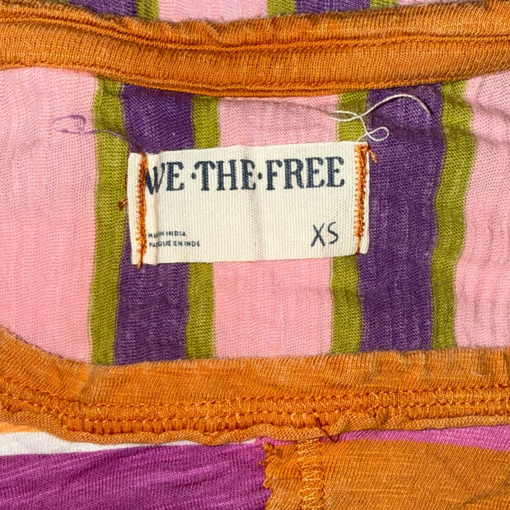 We The Free Multicolor Striped Short Sleeve Tee - Picture 2 of 3